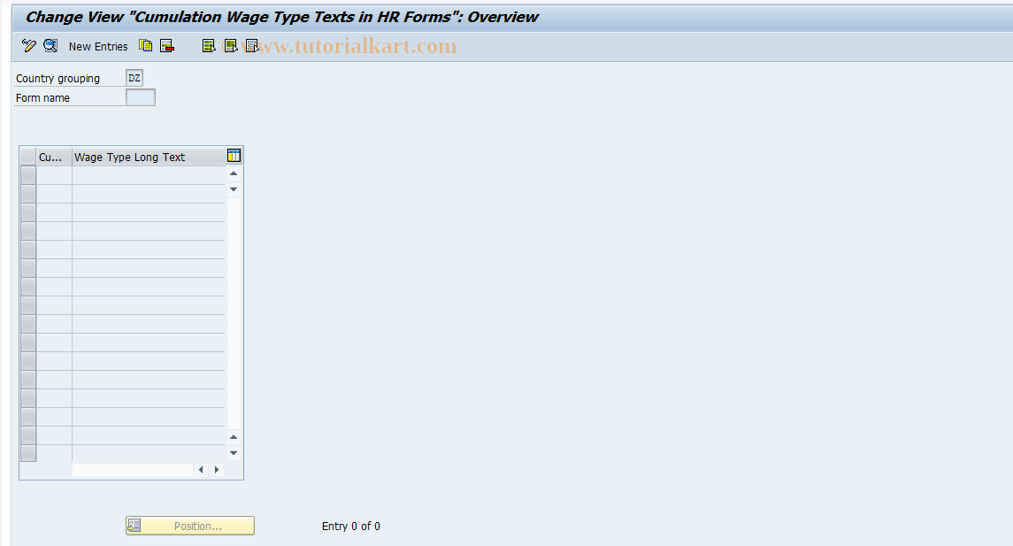 SAP TCode S_AHR_61002968 - IMG-Aktivität: SIMG_OHATW_482