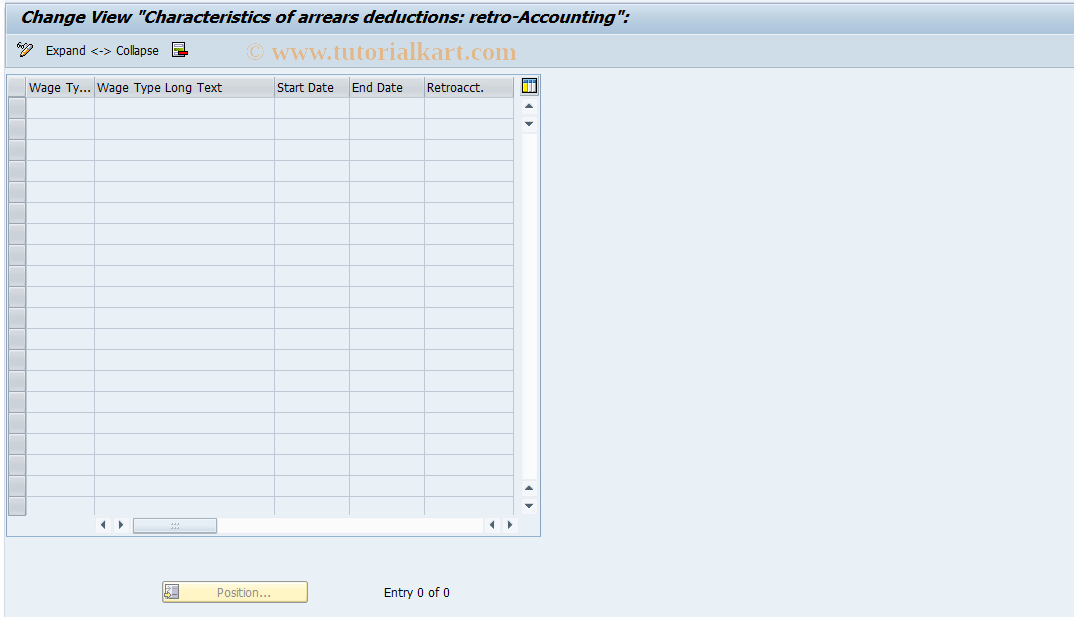 SAP TCode S_AHR_61002984 - IMG-Aktivität: OHAWDE1044