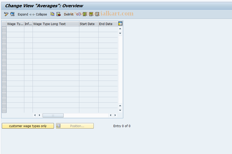 SAP TCode S_AHR_61002991 - IMG Activity: OHACFZ011