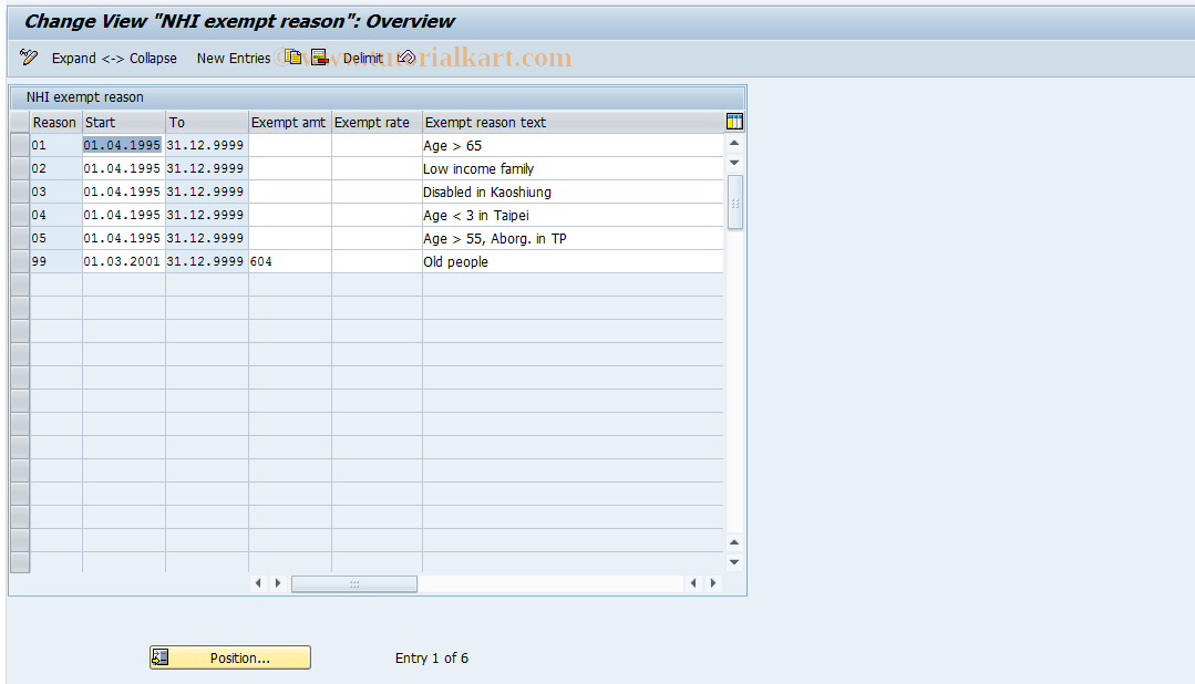 SAP TCode S_AHR_61003059 - IMG-Aktivität: OHATW_NH135