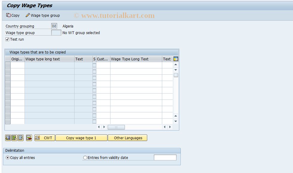 SAP TCode S_AHR_61003079 - IMG-Aktivität: OHATW_BN111