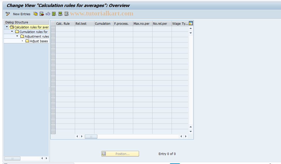 SAP TCode S_AHR_61003113 - IMG-Aktivität: OHATW_AV511A