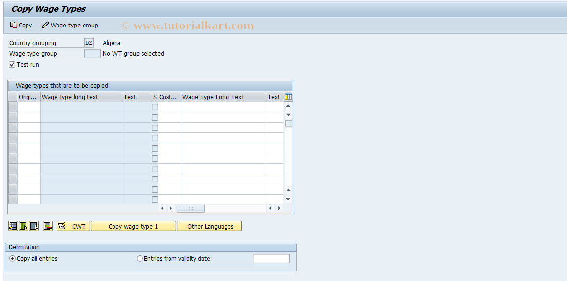 SAP TCode S_AHR_61003150 - IMG-Aktivität: OHATW_AP312