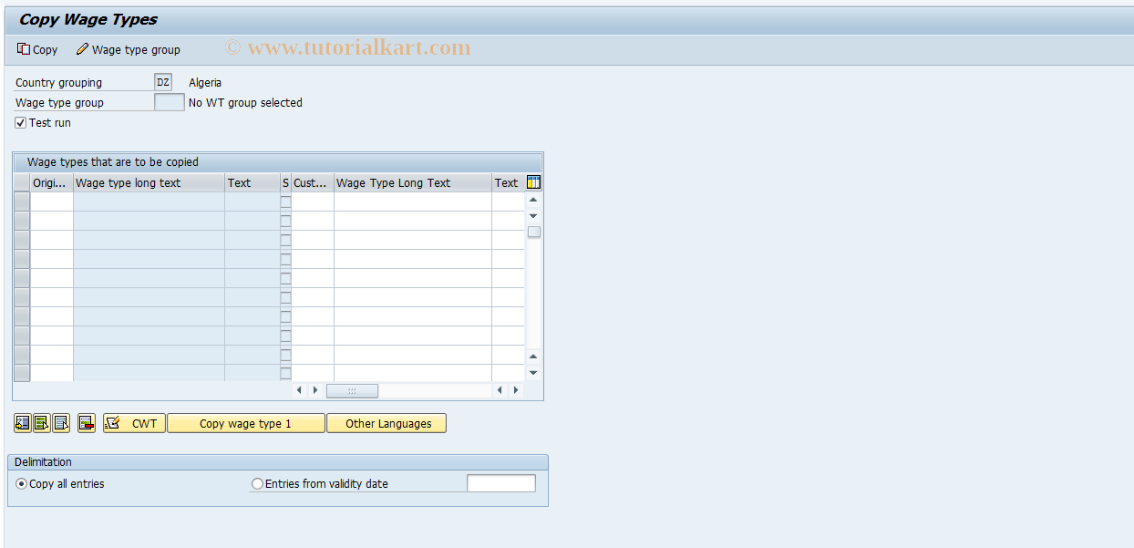 SAP TCode S_AHR_61003157 - IMG-Aktivität: OHATW_AP313