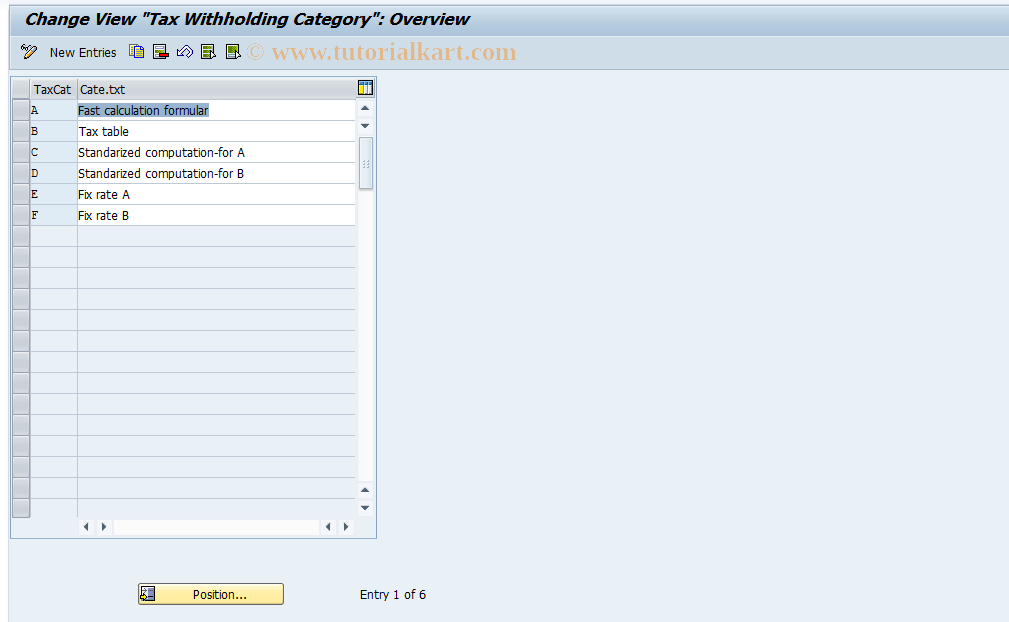 SAP TCode S_AHR_61003205 - IMG-Aktivität: OHATW_TX120