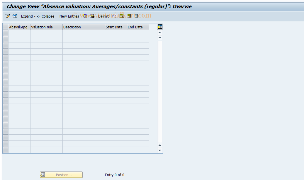 SAP TCode S_AHR_61003207 - IMG-Aktivität: OHATH_AB012