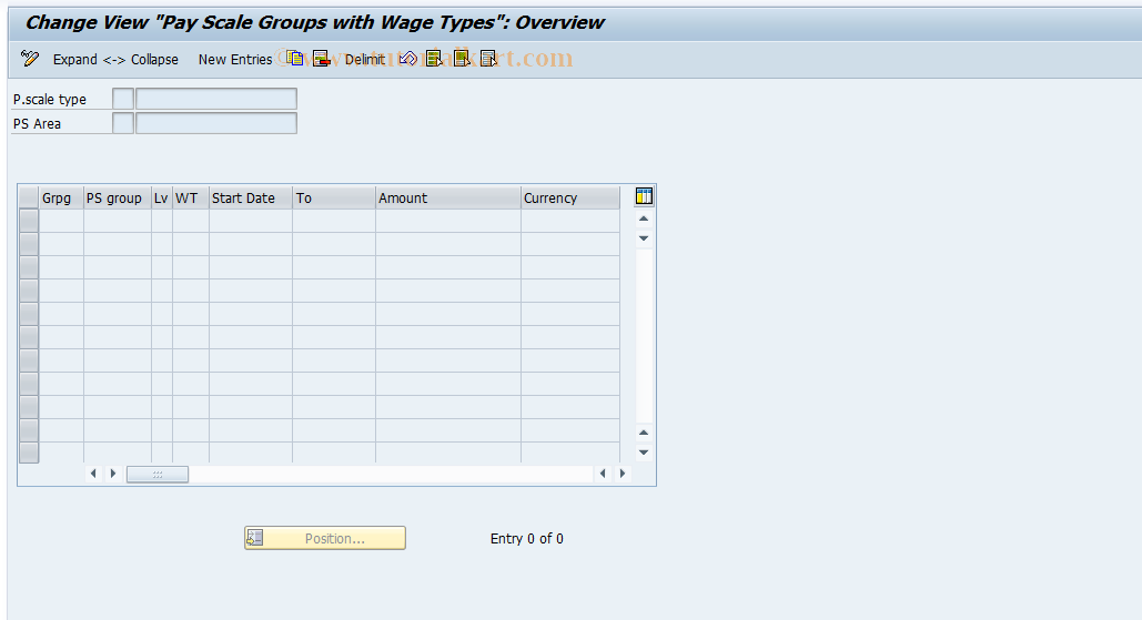 SAP TCode S_AHR_61003213 - IMG-Aktivität: OHATW_BW005