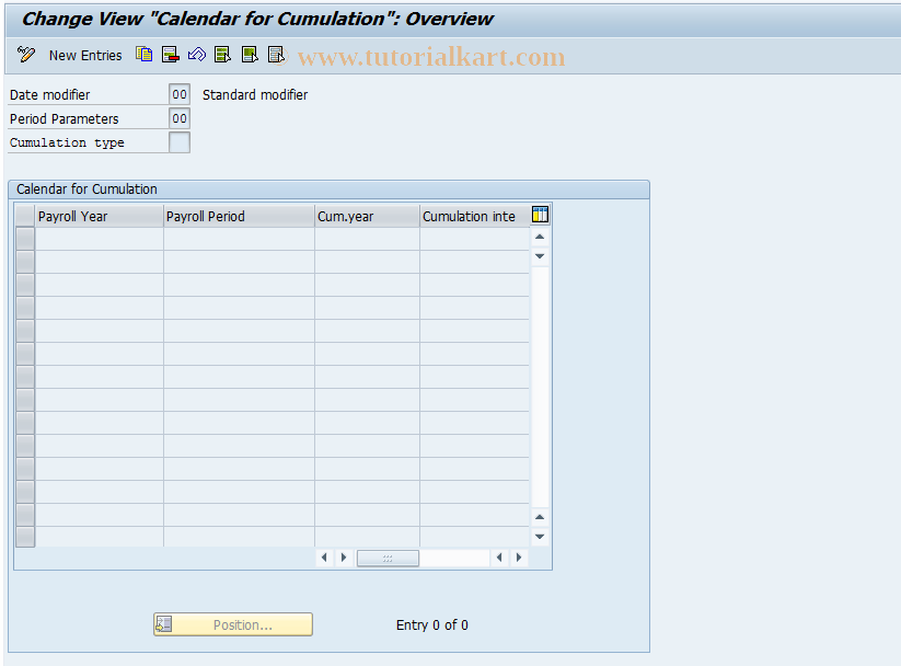 SAP TCode S_AHR_61003244 - IMG-Aktivität: OHATWCU010