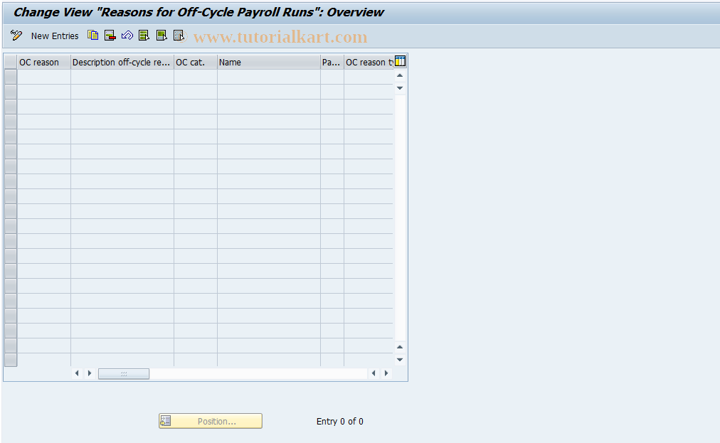 SAP TCode S_AHR_61003253 - IMG-Aktivität: OHATWOCR001