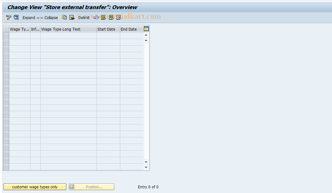 SAP TCode S_AHR_61003257 - IMG-Aktivität: OHATW_SL003