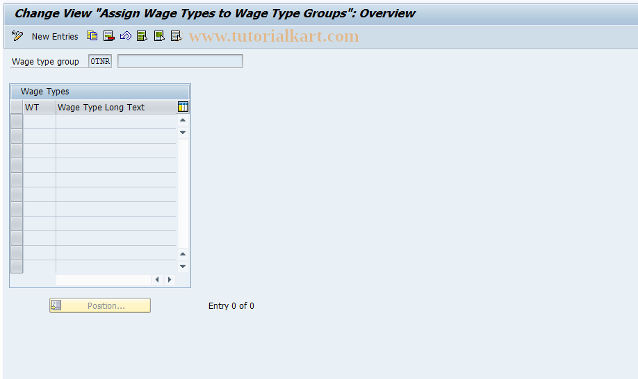 SAP TCode S_AHR_61003258 - IMG-Aktivität: OHARNR011