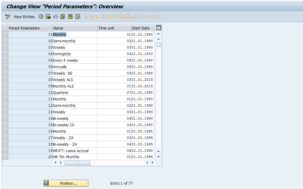 SAP TCode S_AHR_61003280 - IMG-Aktivität: OHATH_UM012