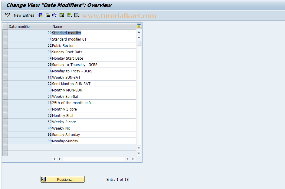 SAP TCode S_AHR_61003282 - IMG-Aktivität: OHATH_UM014