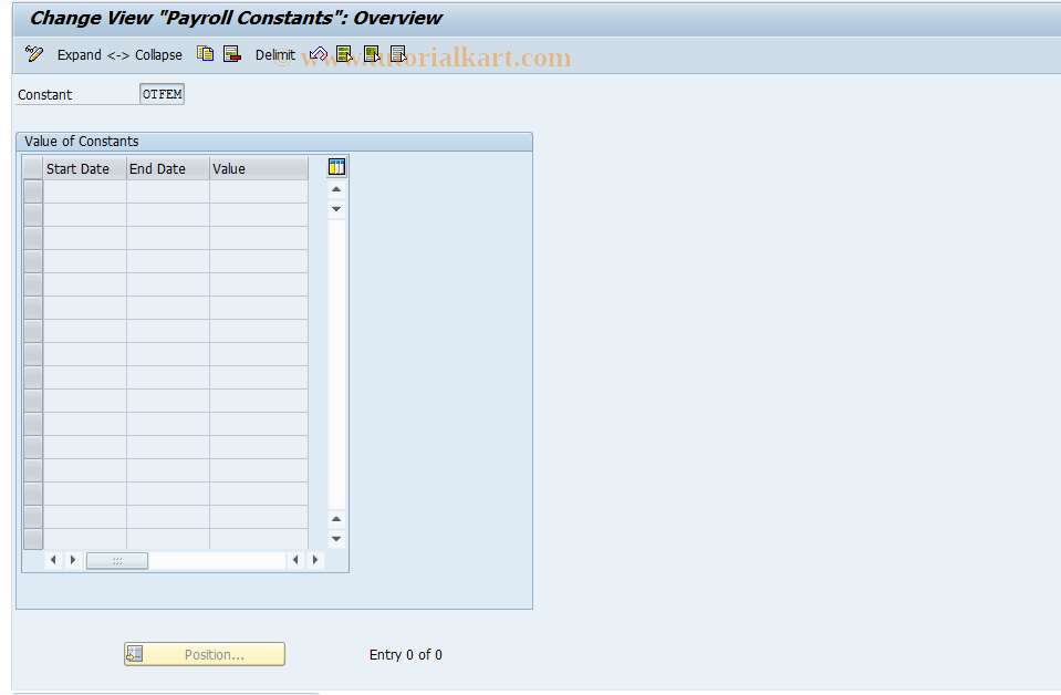 SAP TCode S_AHR_61003285 - IMG-Aktivität: OHATW_OT300