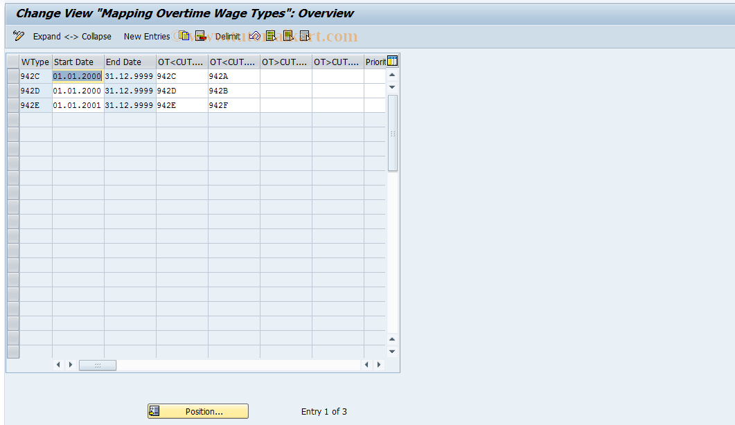 SAP TCode S_AHR_61003290 - IMG-Aktivität: OHATW_OT400