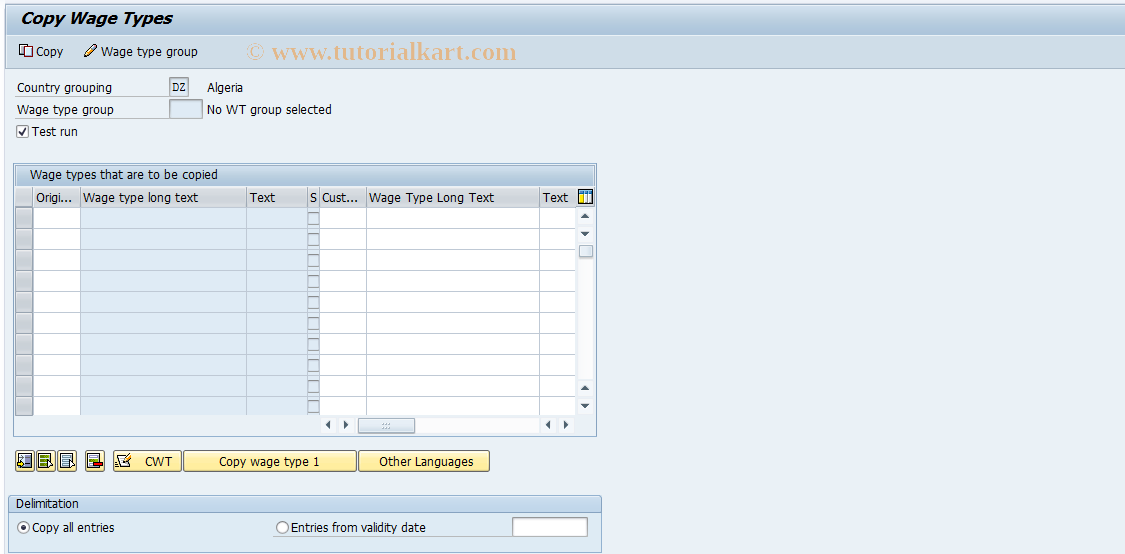 SAP TCode S_AHR_61003314 - IMG-Aktivität: OHATW_AP210