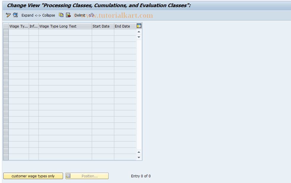 SAP TCode S_AHR_61003339 - IMG-Aktivität: OHARSI012