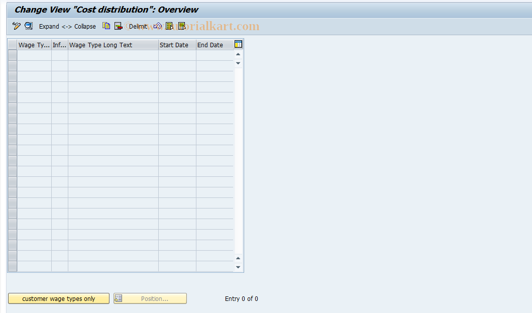 SAP TCode S_AHR_61003342 - IMG-Aktivität: OHATW_KL000