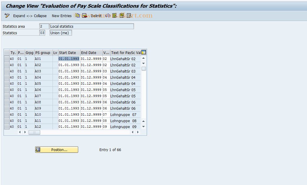 SAP TCode S_AHR_61003351 - IMG Activity: OHADEHE21