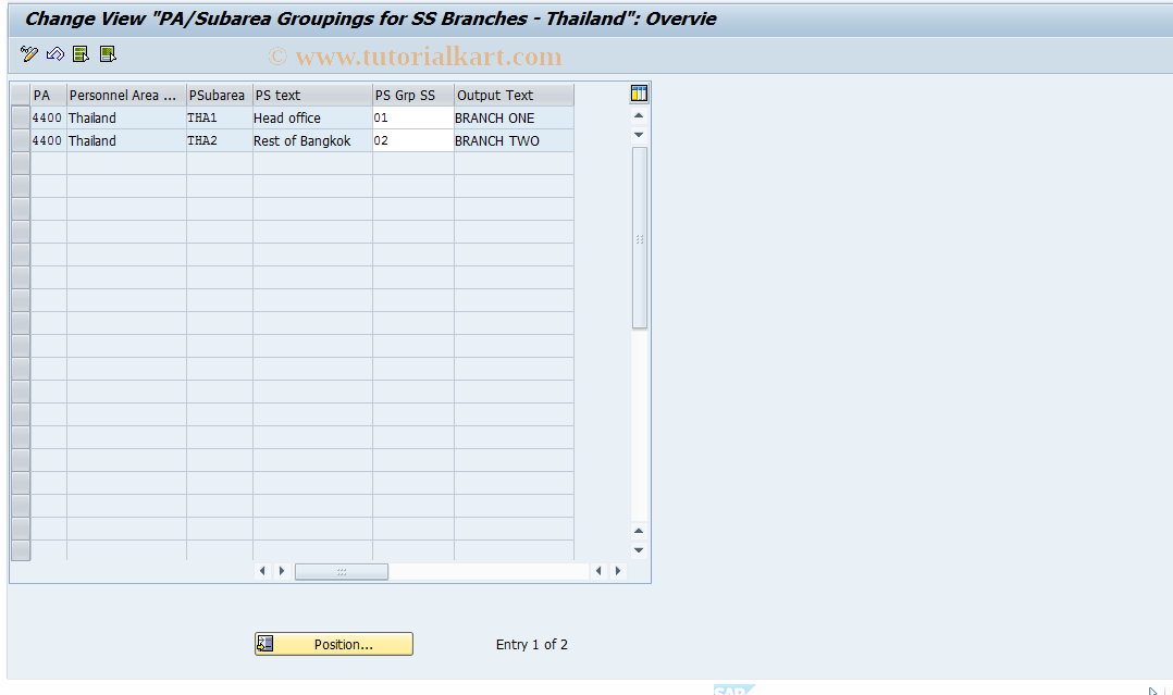 SAP TCode S_AHR_61003385 - IMG-Aktivität: OHATH_SS045