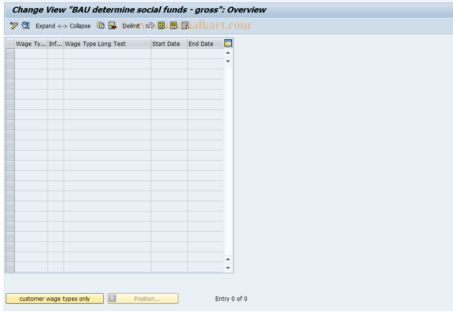 SAP TCode S_AHR_61003386 - IMG Activity: OHADBLL800