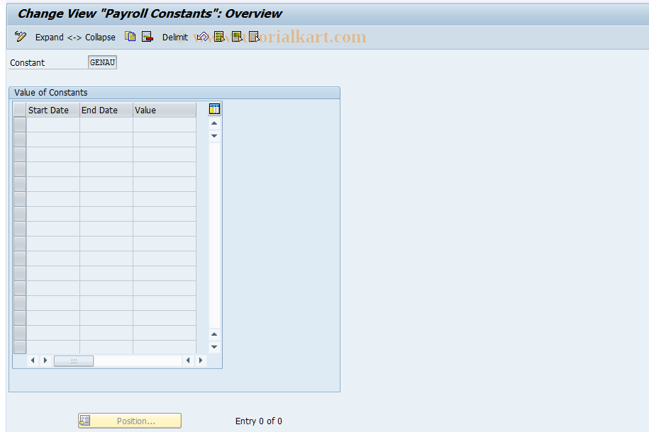 SAP TCode S_AHR_61003393 - IMG-Aktivität: OHATW_LI150