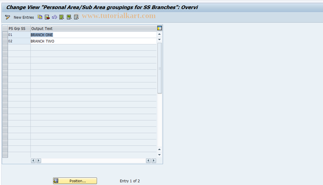 SAP TCode S_AHR_61003397 - IMG-Aktivität: OHATH_SS030