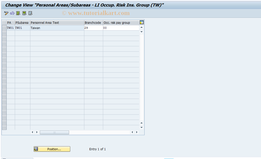 SAP TCode S_AHR_61003399 - IMG-Aktivität: OHATW_LI210