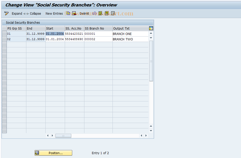 SAP TCode S_AHR_61003403 - IMG-Aktivität: OHATH_SS070