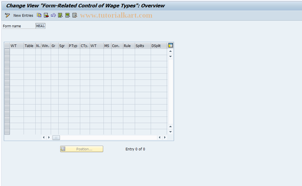 SAP TCode S_AHR_61003405 - IMG Activity: OHADEHE31