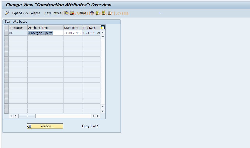 SAP TCode S_AHR_61003413 - IMG Activity: OHADBLW200