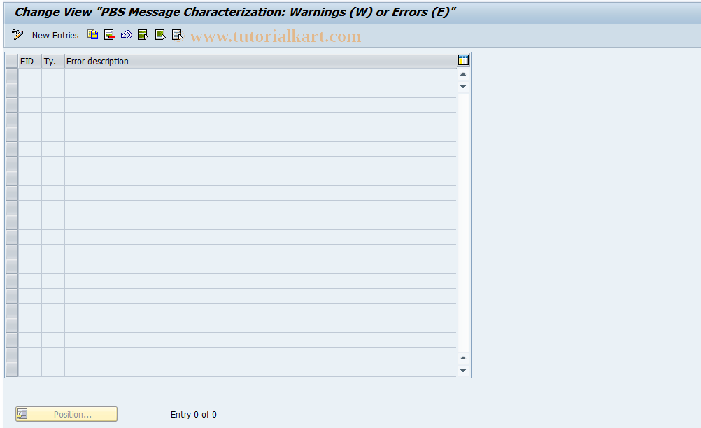 SAP TCode S_AHR_61003418 - IMG Activity : OHAM_PBSERROR