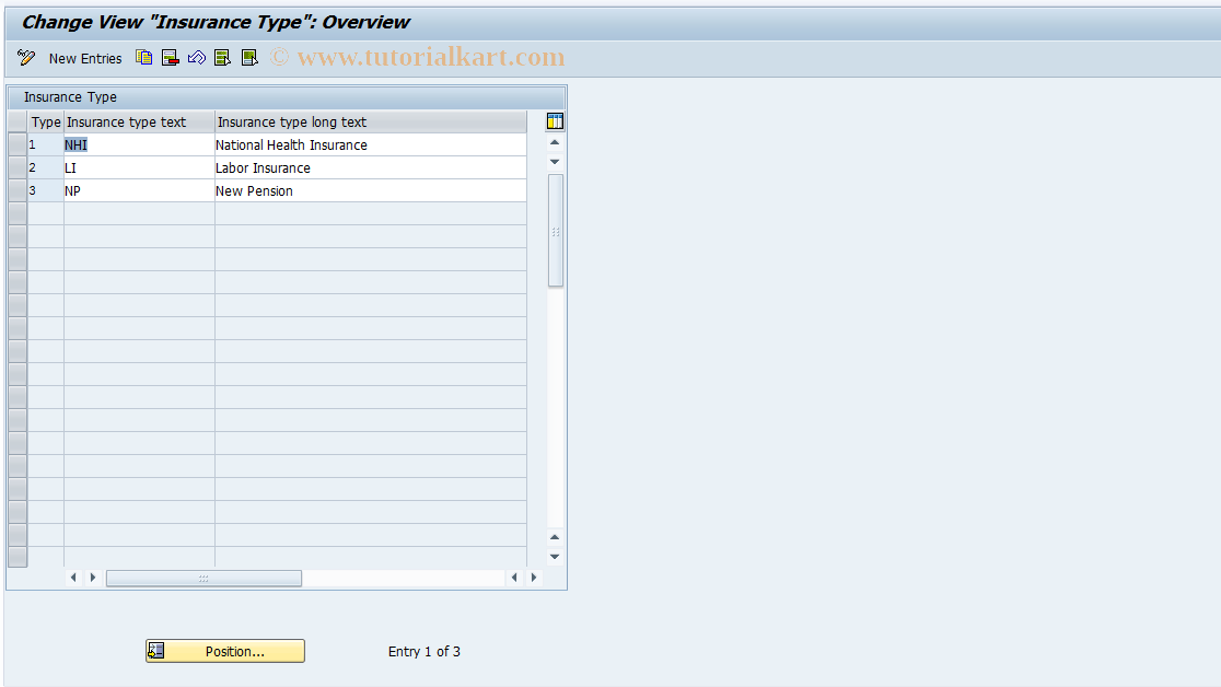 SAP TCode S_AHR_61003421 - IMG-Aktivität: OHATW_LI105