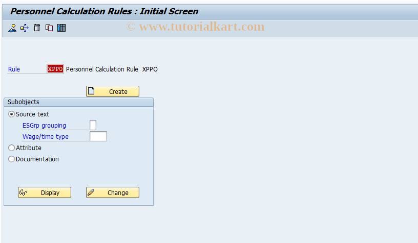 SAP TCode S_AHR_61003425 - IMG-Aktivität: OHATH_PART