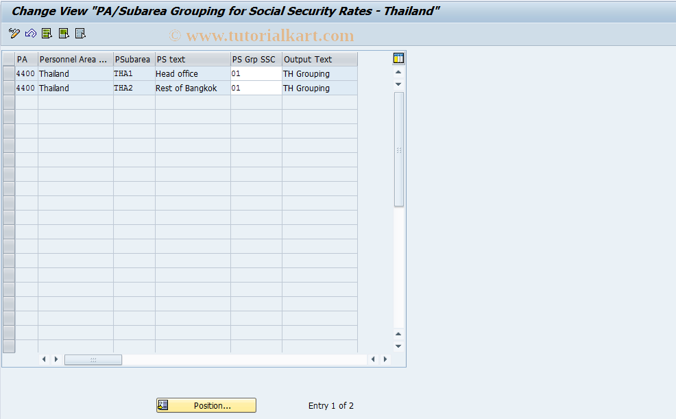 SAP TCode S_AHR_61003429 - IMG-Aktivität: OHATH_SS040