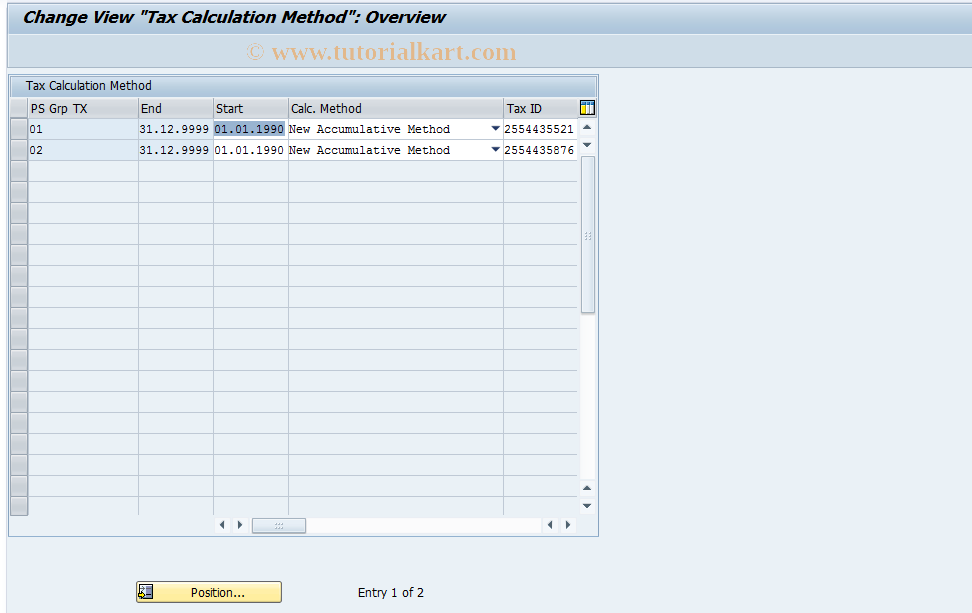 SAP TCode S_AHR_61003431 - IMG-Aktivität: OHATH_TX040