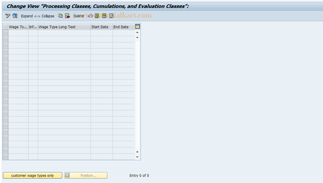 SAP TCode S_AHR_61003432 - IMG-Aktivität: OHARWT033