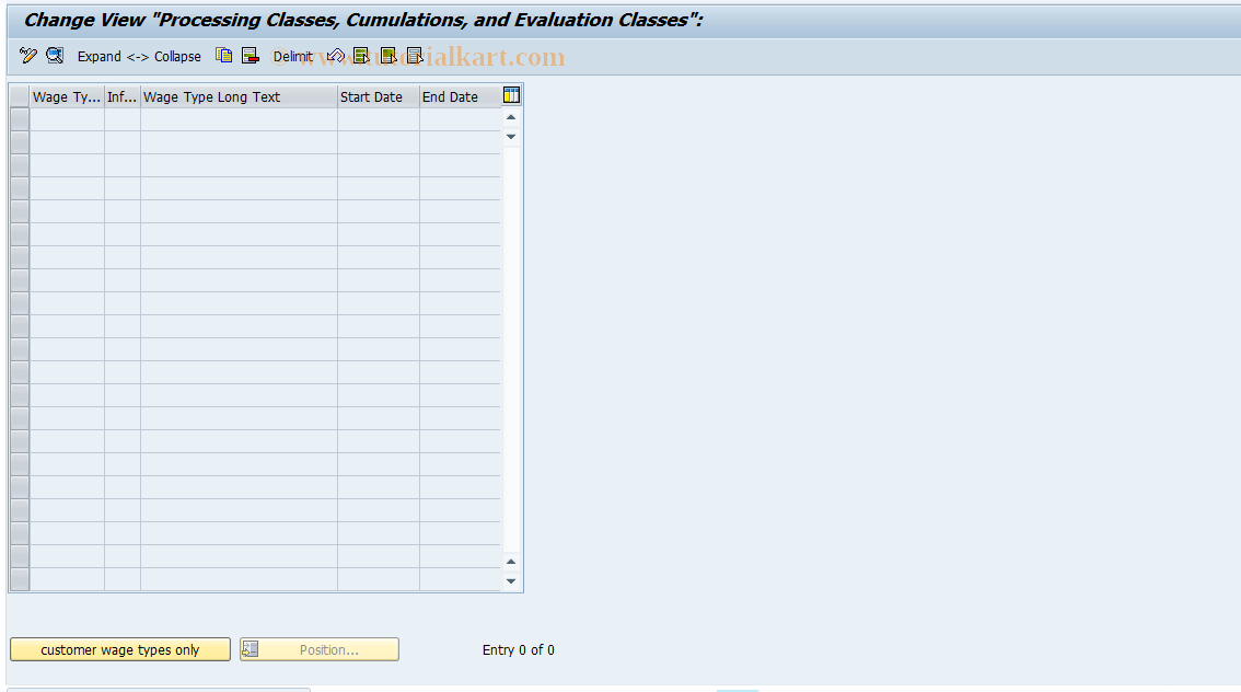 SAP TCode S_AHR_61003438 - IMG-Aktivität: OHARWT021