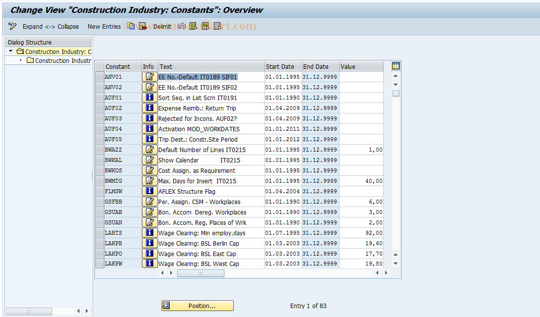 SAP TCode S_AHR_61003440 - IMG Activity: OHADBLK220