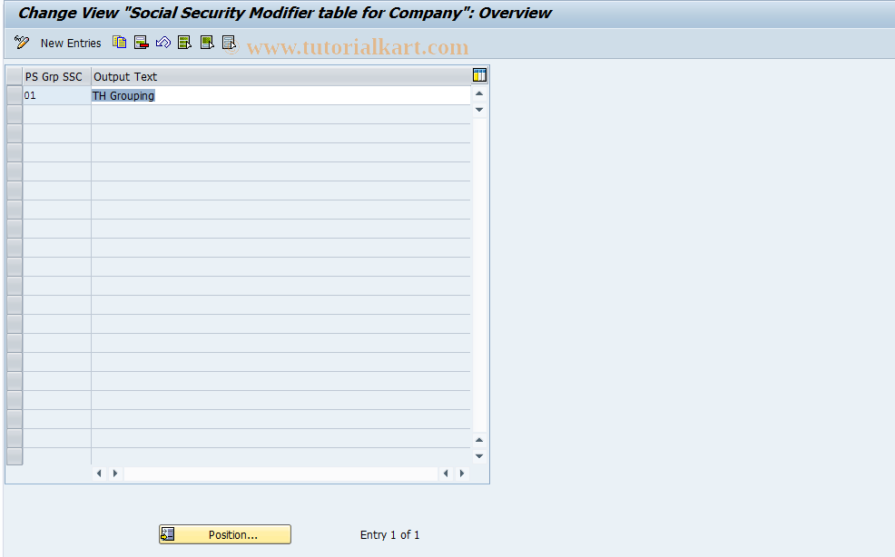 SAP TCode S_AHR_61003446 - IMG-Aktivität: OHATH_SS020