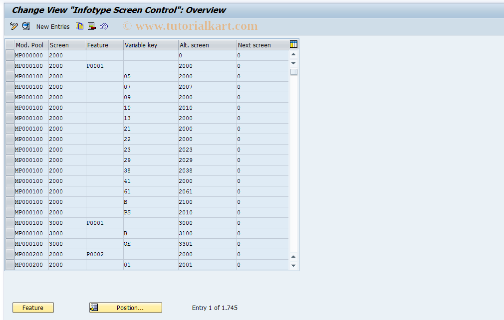 SAP TCode S_AHR_61003449 - IMG Activity: OHADBLK310