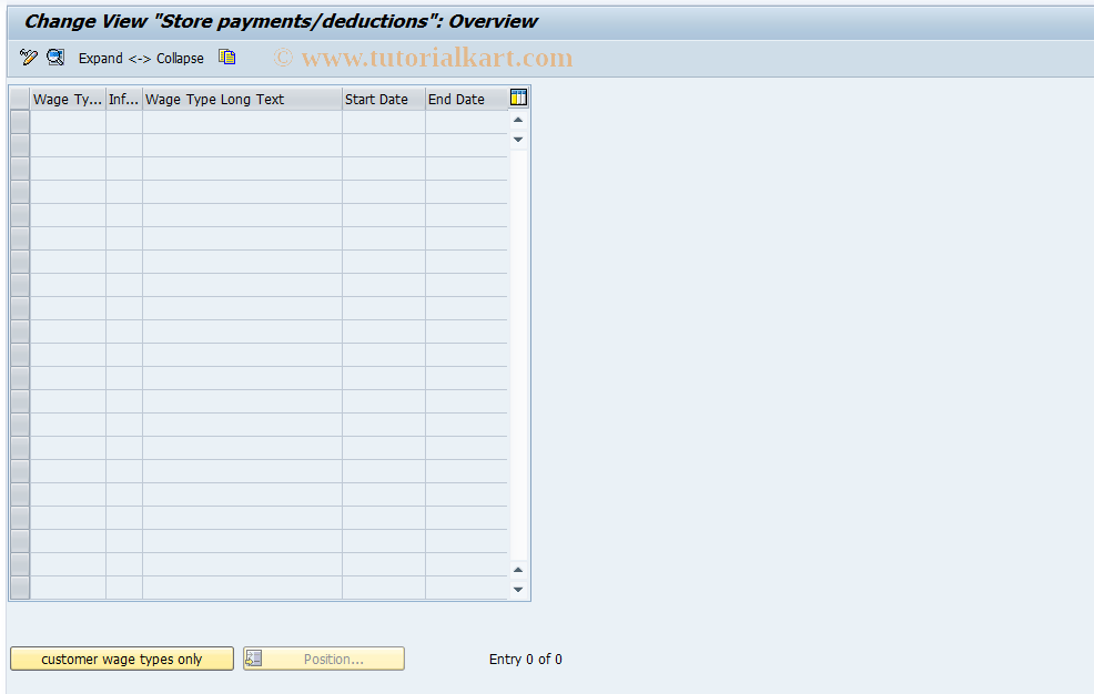 SAP TCode S_AHR_61003461 - IMG-Aktivität: OHATH_SL002