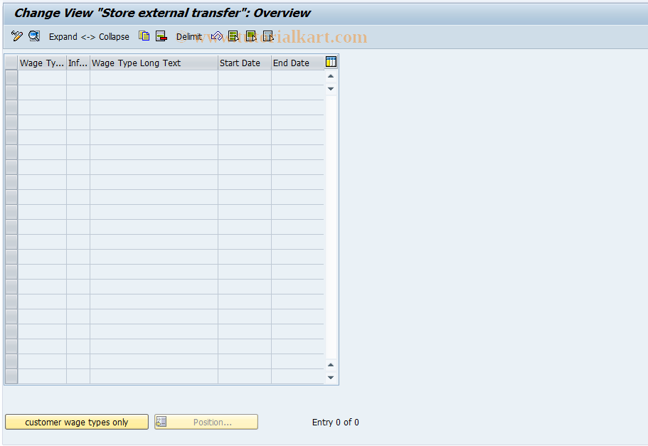 SAP TCode S_AHR_61003463 - IMG-Aktivität: OHATH_SL003