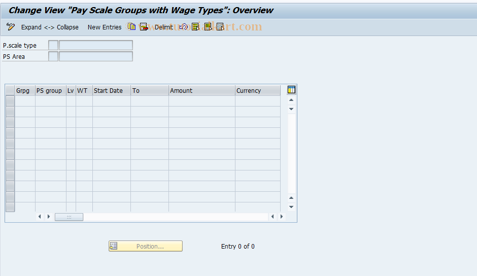 SAP TCode S_AHR_61003470 - IMG-Aktivität: OHATH_BW005