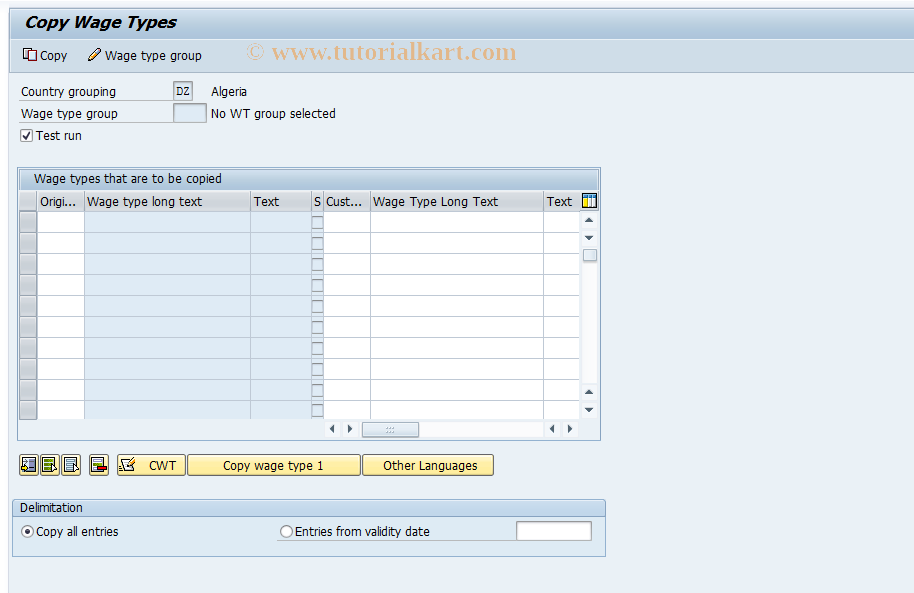 SAP TCode S_AHR_61003473 - IMG-Aktivität: OHATW_LI323