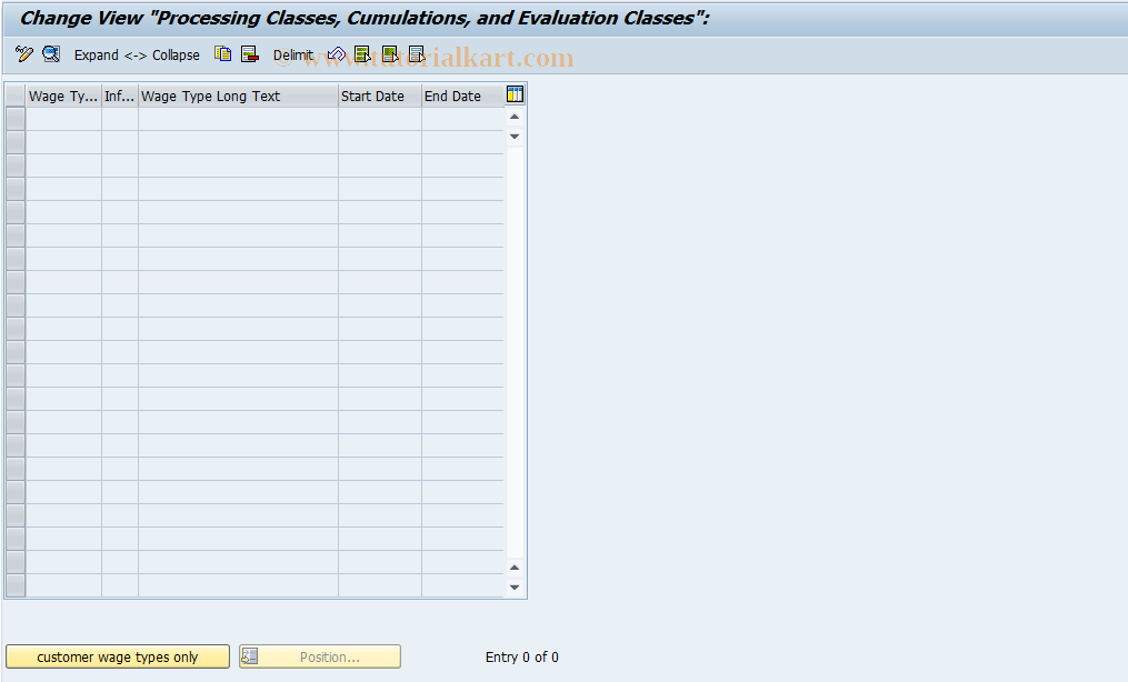 SAP TCode S_AHR_61003478 - IMG-Aktivität: OHARWT030