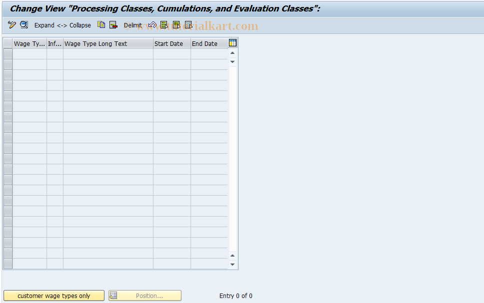 SAP TCode S_AHR_61003483 - IMG-Aktivität: OHARWT034