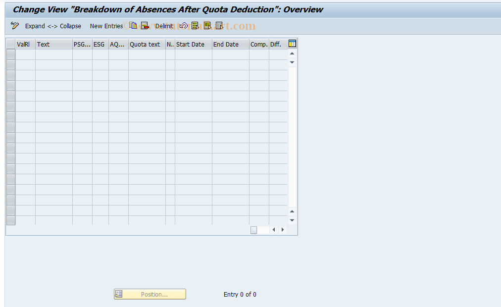 SAP TCode S_AHR_61003494 - IMG-Aktivität: OHATH_AB200