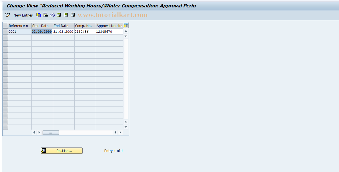 SAP TCode S_AHR_61003498 - IMG Activity: OHADKU210