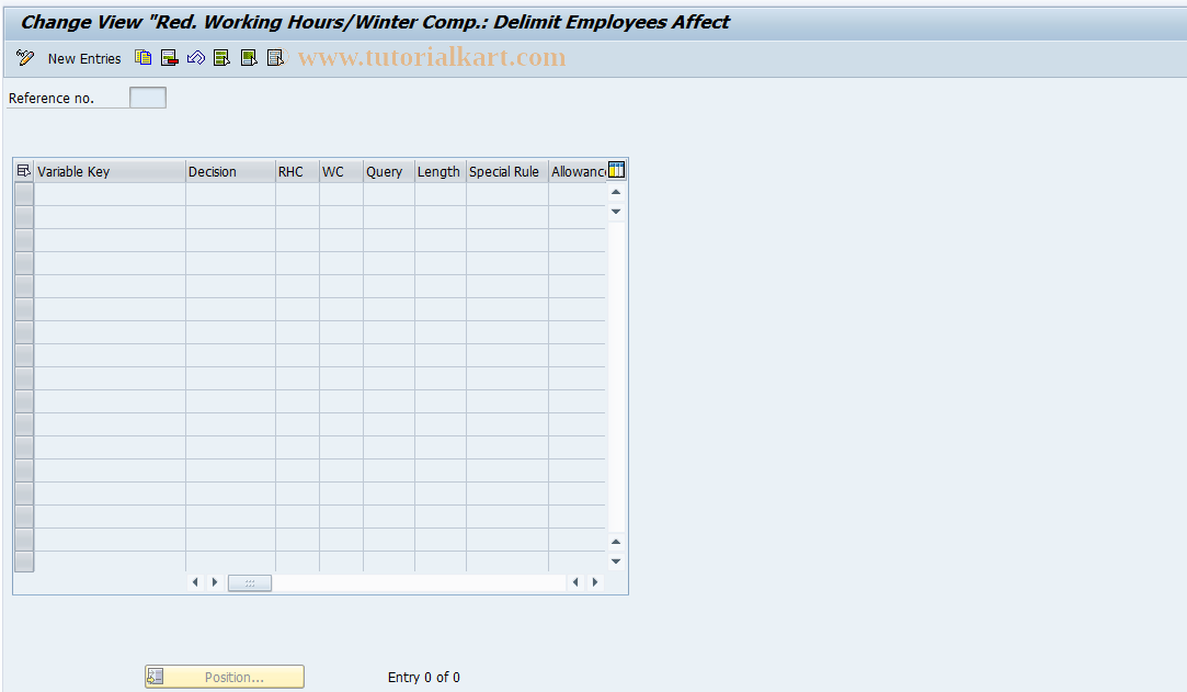 SAP TCode S_AHR_61003500 - IMG Activity: OHADKU220